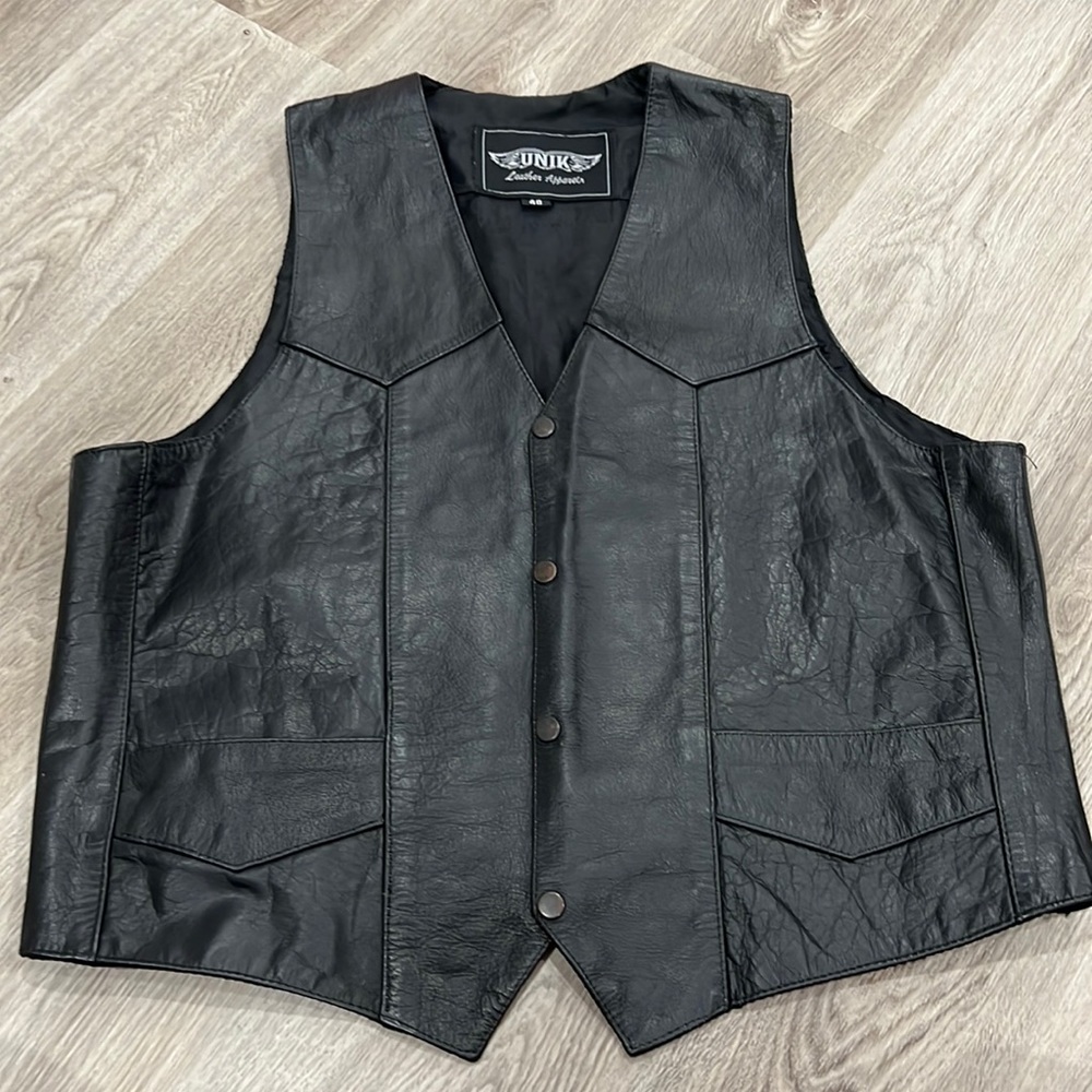 Until Leather Vest size 48